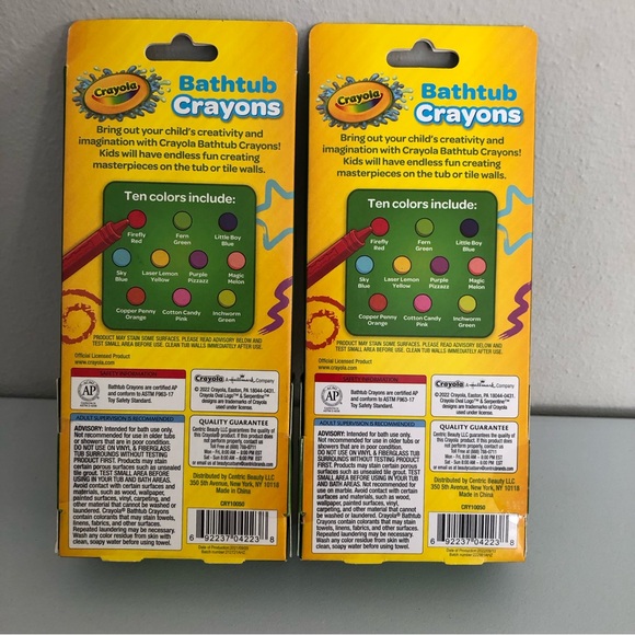 Lot of 2 Crayola Bathtub Crayons, 10 crayons per package 3+ - Picture 2 of 2